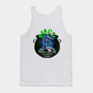 Funny Witch on Dinosaur Brooms are for Amateurs Tank Top